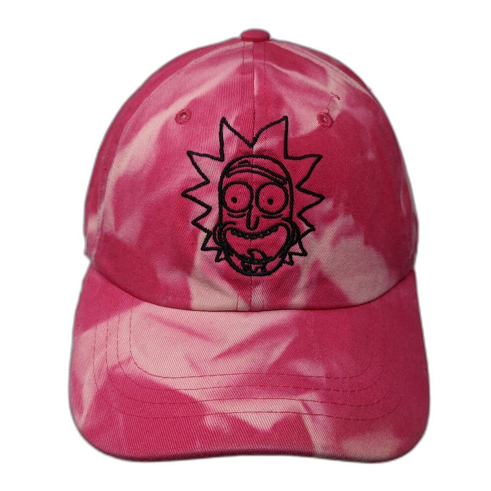 Rick & Morty Primitive Slideback Baseball Cap Pink One Size Embroidered 6 Panel